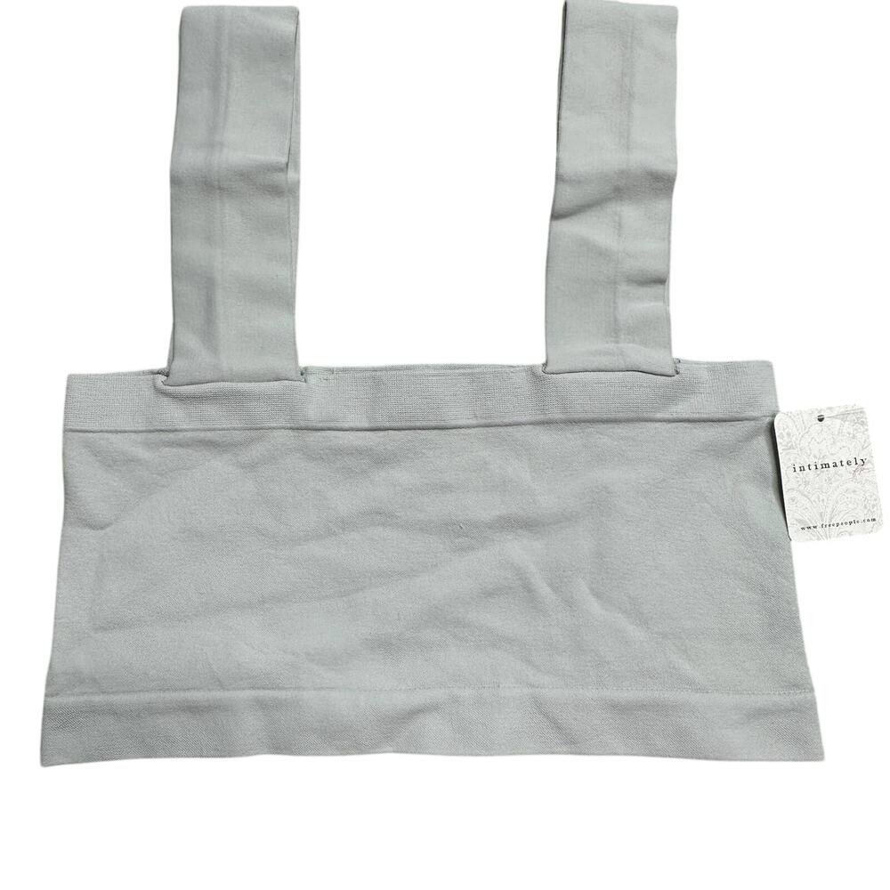 Free People Intimately Cropped Top Wide Strap Moon Rock Gray Women's M/L NWT